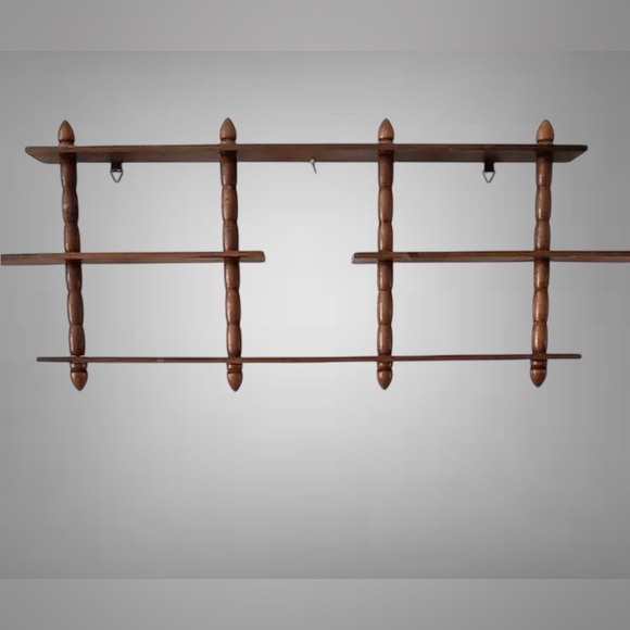 Vintage Other - VINTAGE WOODEN HANGING SHELF